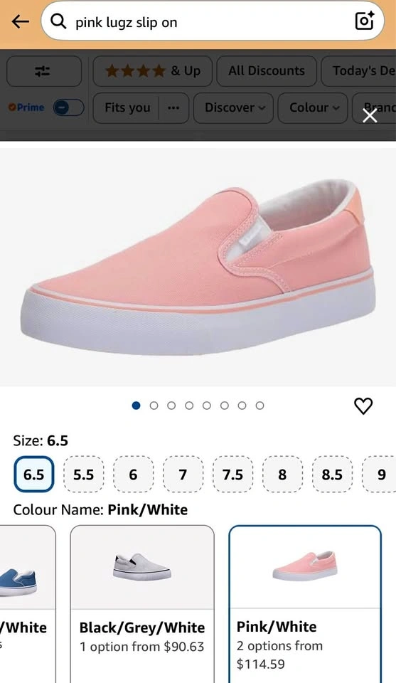 NEW Sz 6.5 Lugz Pink Slip-on Shoes