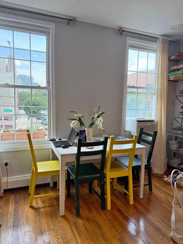 IKEA EKEDALEN Extendable Table with 4 hand painted Chairs