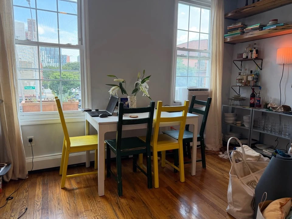 IKEA EKEDALEN Extendable Table with 4 hand painted Chairs - photo 2