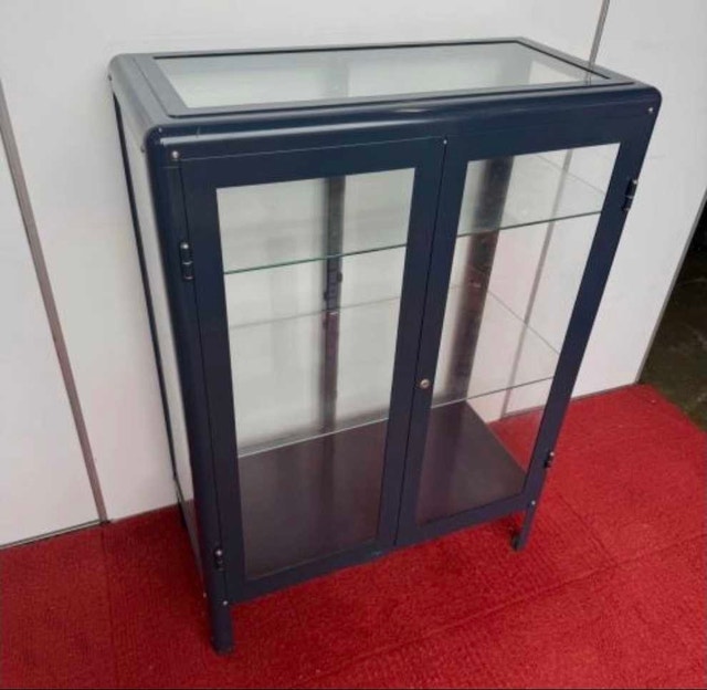 IKEA FABRIKÖR Glass Door Cabinet Blue