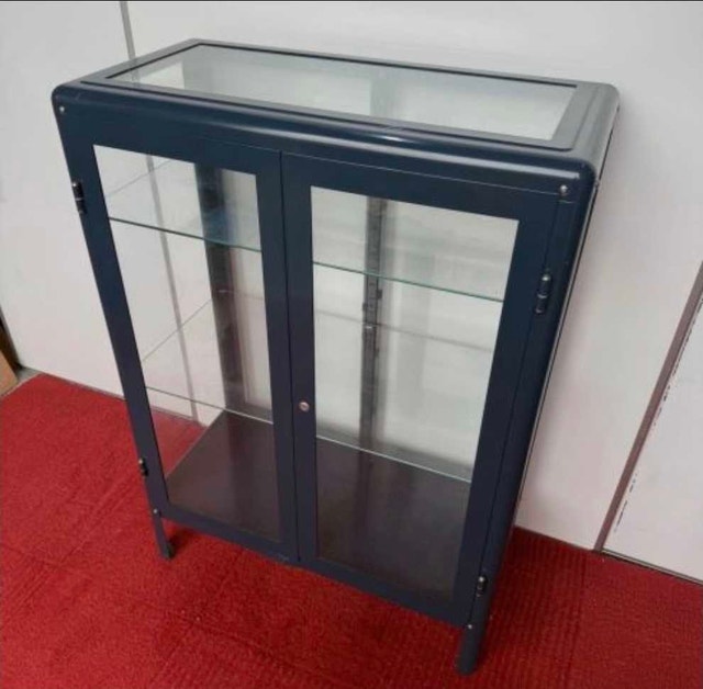 IKEA FABRIKÖR Glass Door Cabinet Blue - photo 2