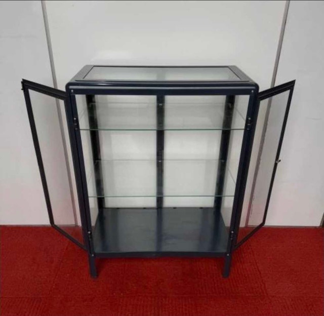 IKEA FABRIKÖR Glass Door Cabinet Blue - photo 4