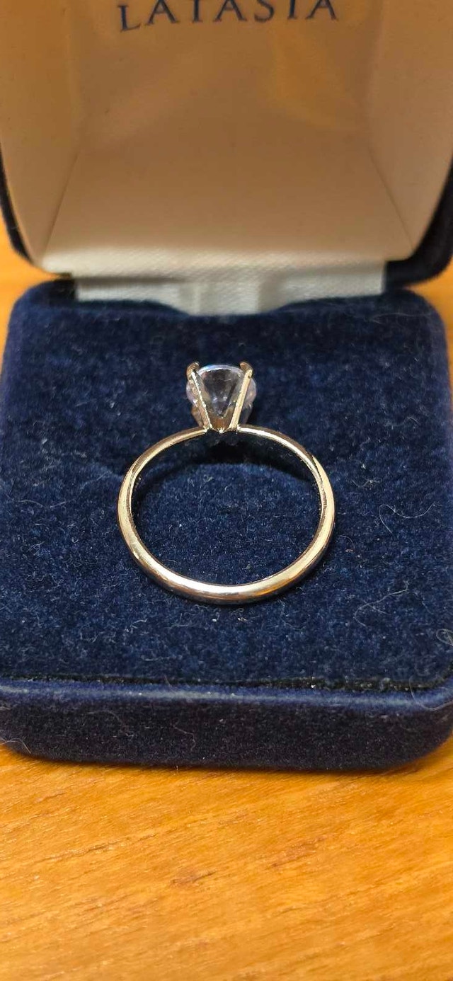 14k White Gold Plated Diamond Ring - photo 2