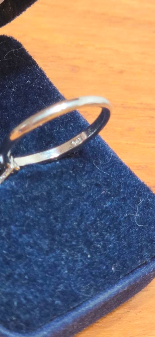 14k White Gold Plated Diamond Ring - photo 5