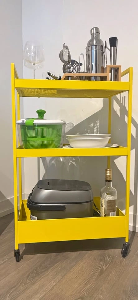 Yellow 3-Tier Utility Cart