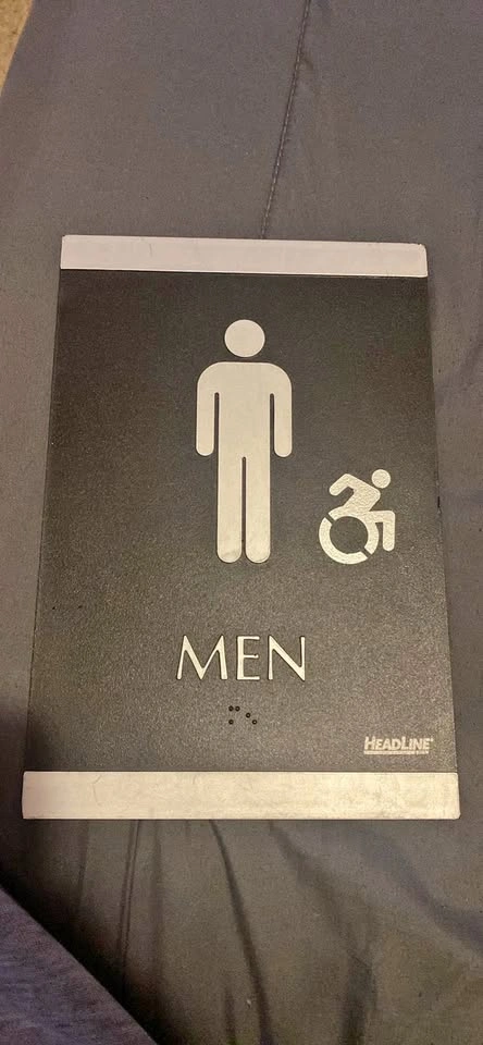 Men’s bathroom sign