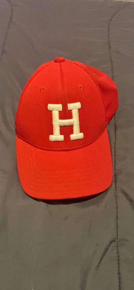 Red Baseball Cap with White H Flexfit
