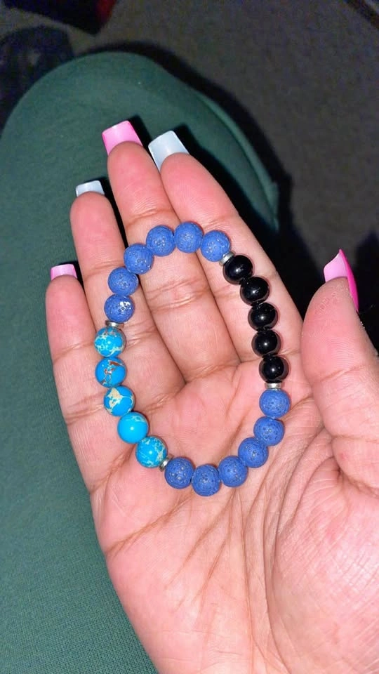 blue bracelet