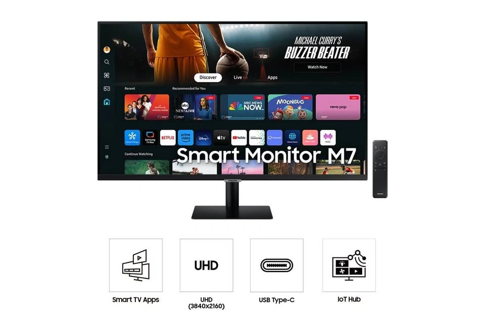 Samsung 4K Smart Monitor M7— Like New - photo 2