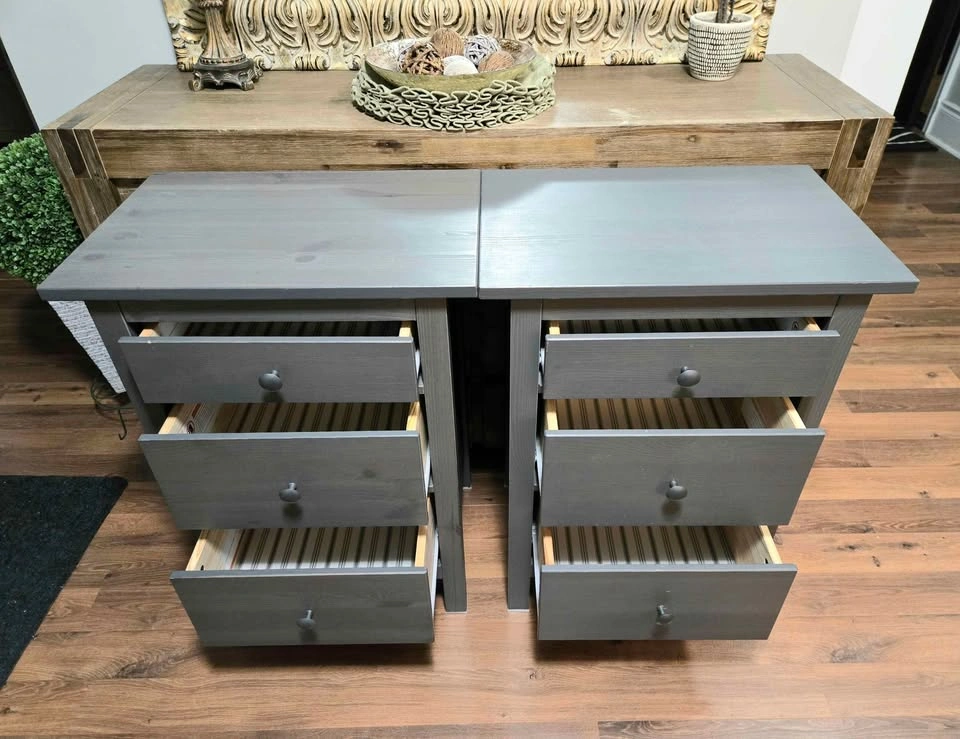 Pair of IKEA HEMNES 3-Drawer Chests - photo 4