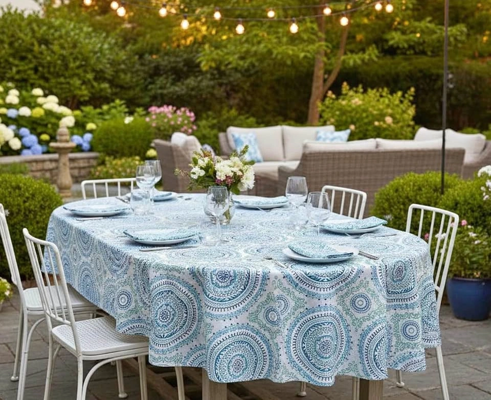 Newbridge Oval Indoor/Outdoor Tablecloth