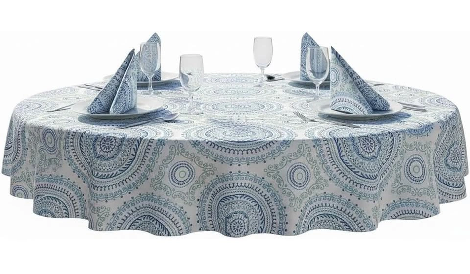 Newbridge Oval Indoor/Outdoor Tablecloth - photo 3