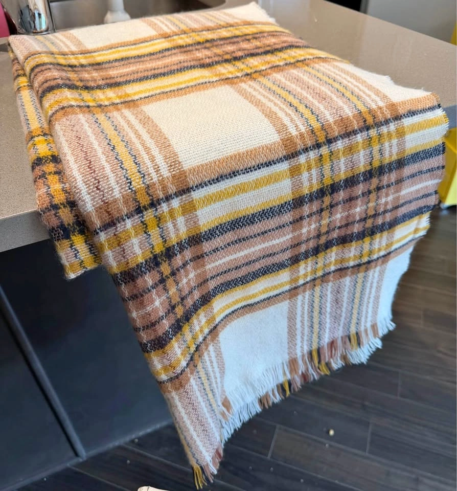 Plaid Blanket Scarf / Shawl