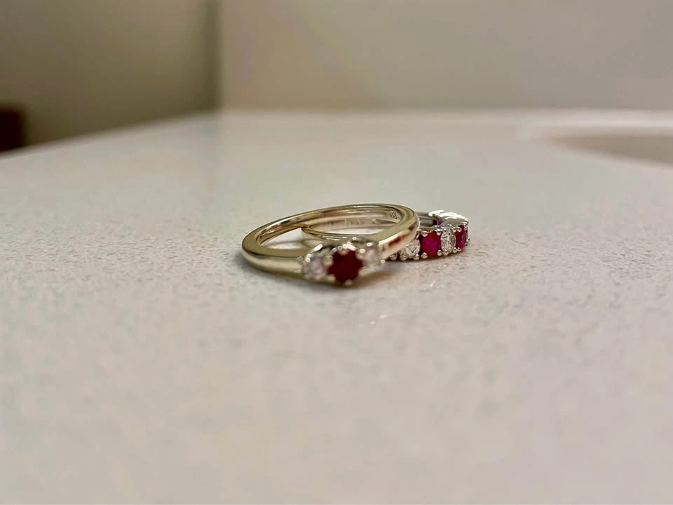 Ruby and Diamond Ring Set - photo 2