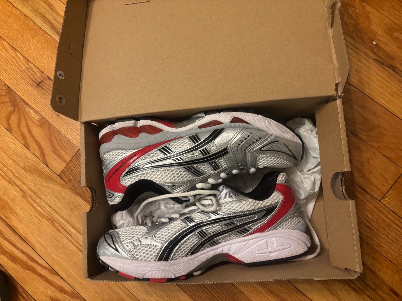 ASICS Running Sneakers White Silver Red