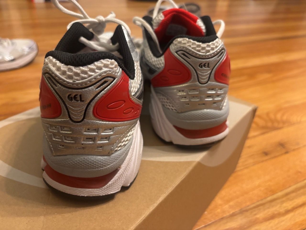 ASICS Running Sneakers White Silver Red - photo 4
