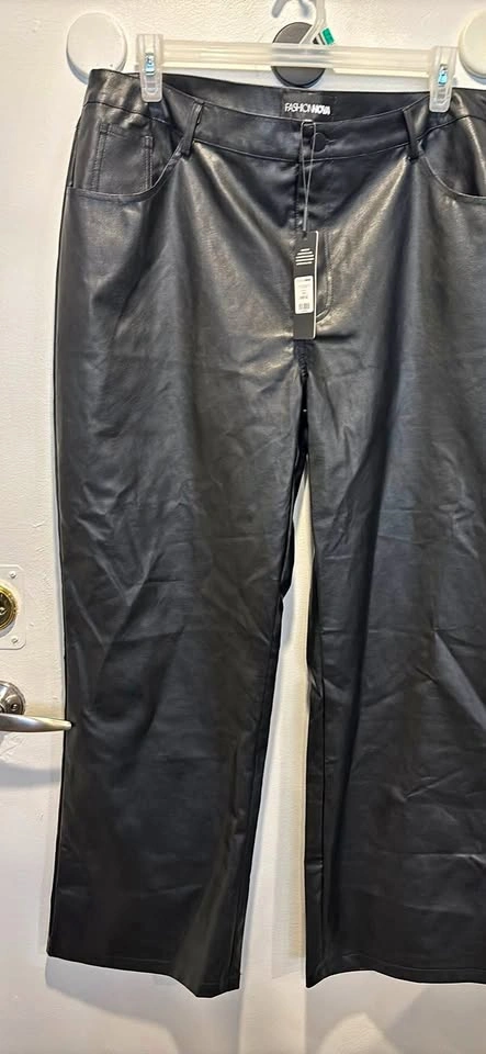 Black leather looking pants