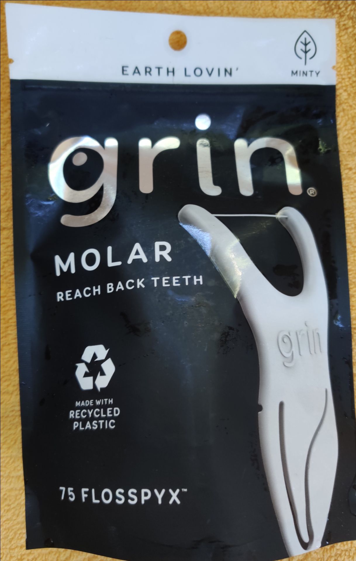 NEW Grin Molar Floss Picks 75 Count
