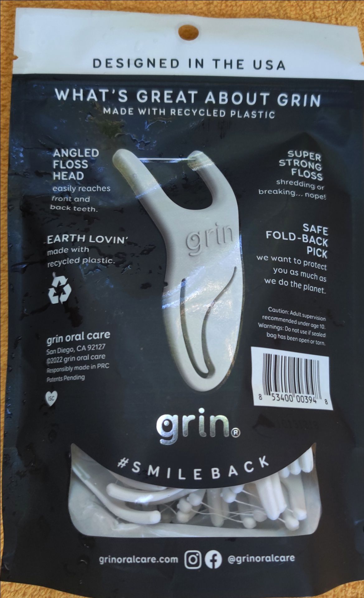 NEW Grin Molar Floss Picks 75 Count - photo 2