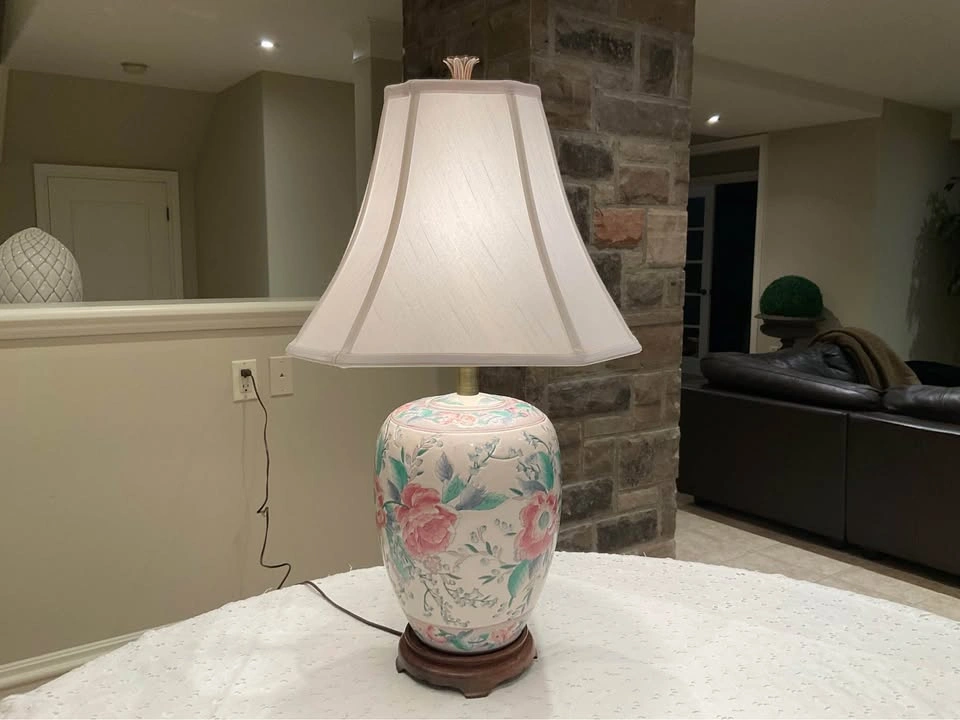 Table Lamp Vintage Floral Peony - photo 3