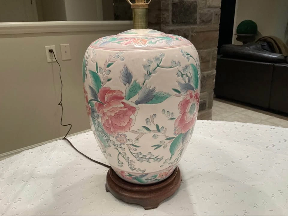 Table Lamp Vintage Floral Peony - photo 4
