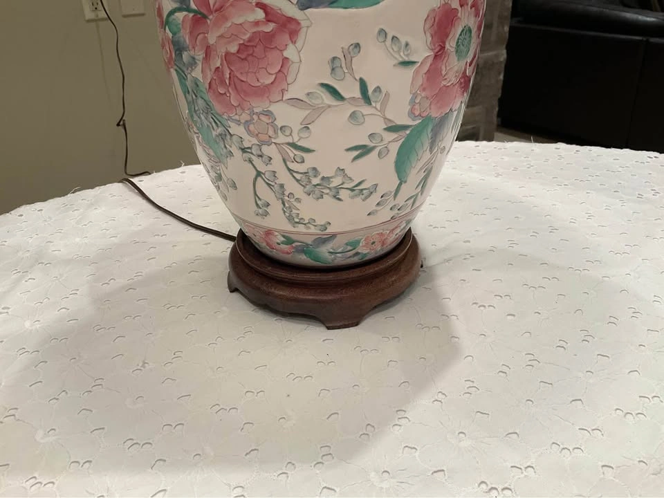 Table Lamp Vintage Floral Peony - photo 5