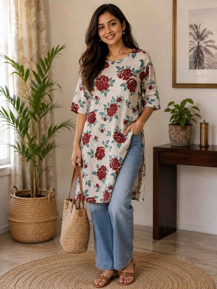 Floral Tunic, Size L