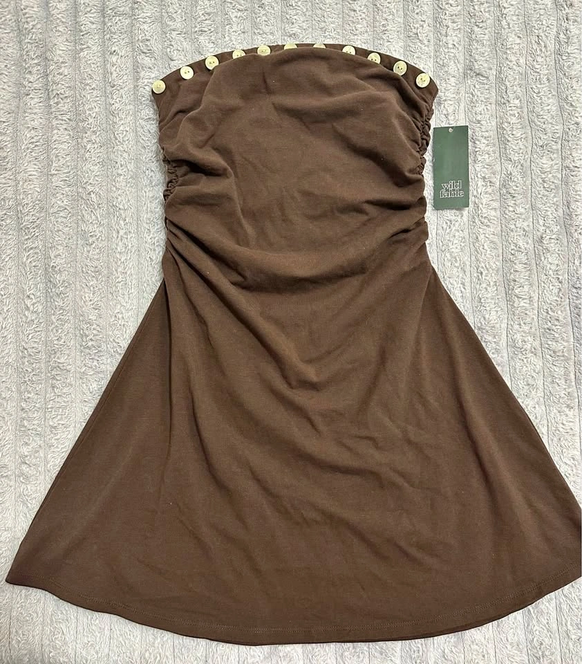 Wild Fable Brown Strapless Mini Dress — Women’s Size S — New wit