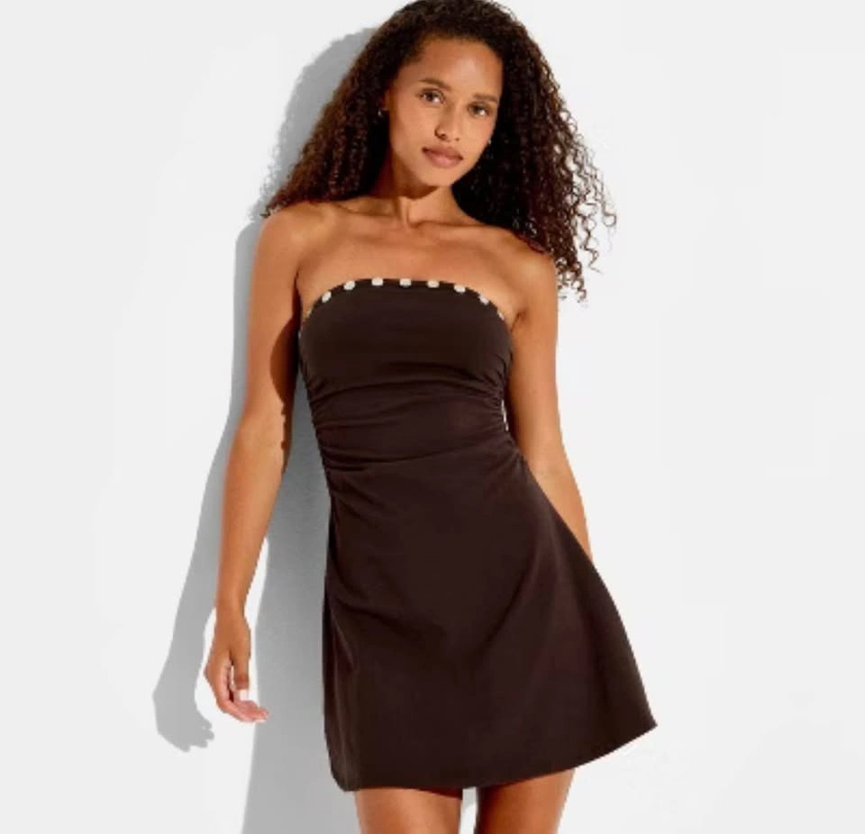 Wild Fable Brown Strapless Mini Dress — Women’s Size S — New wit - photo 2