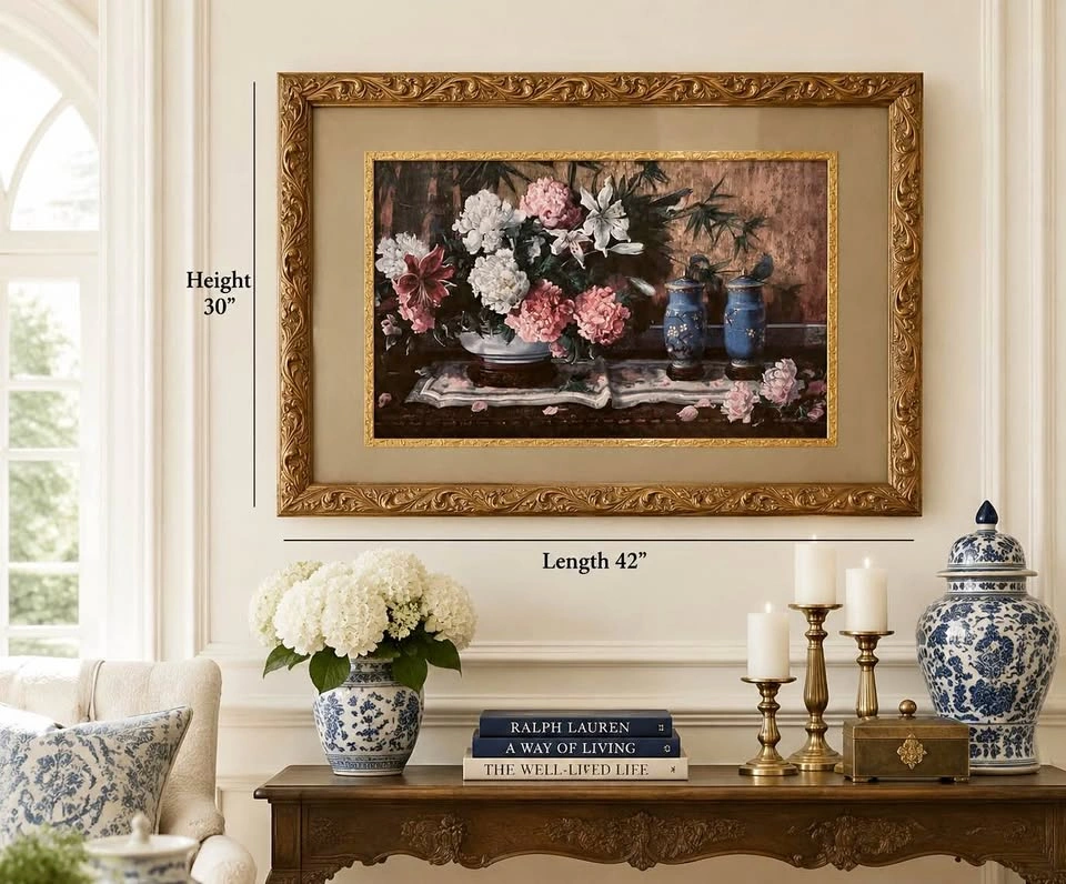 Print Vintage Still Life Floral