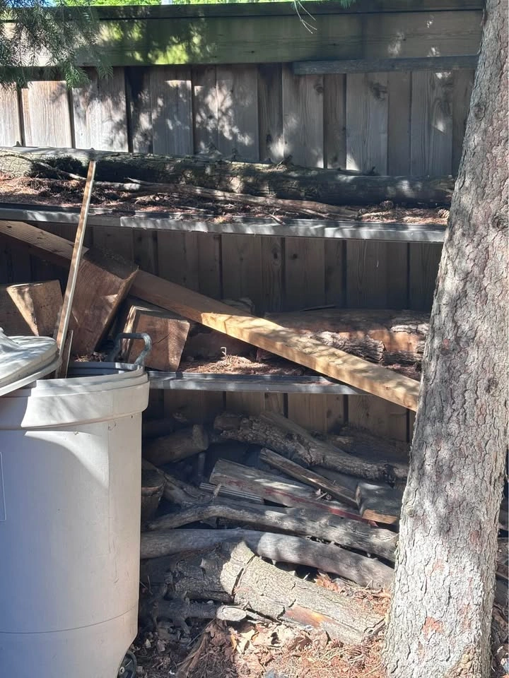 Free wood pieces and steel rack - photo 3
