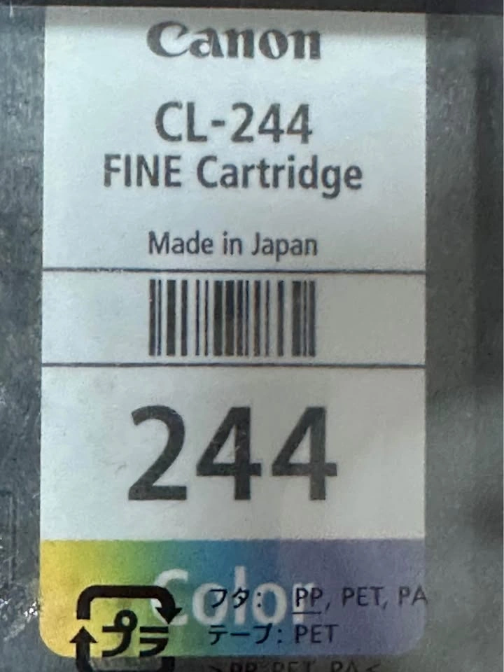Genuine Canon CL-244 Color Ink Cartridge — New & Sealed - photo 2