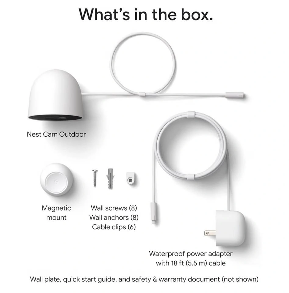 Google Nest Cam Outdoor (Wired) - 2nd Gen - photo 4