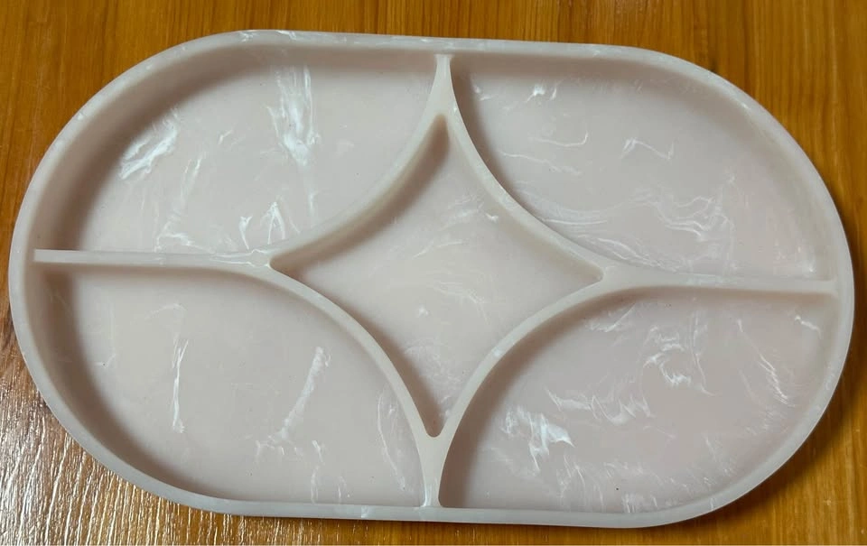 And 7 Pink Faux Marble Jewelry Storage Tray