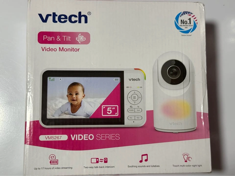 VTech VM5267 Pan & Tilt Video Baby Monitor — 5" Screen — New - photo 2