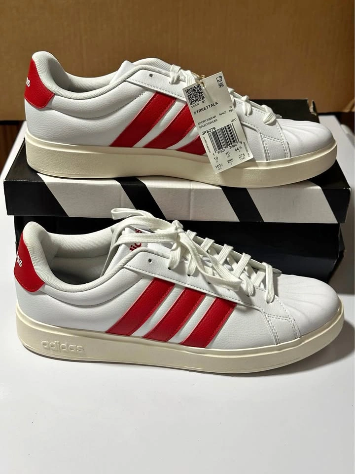 Adidas Streettalk - White/Red - Men's US 10.5 - New in Box