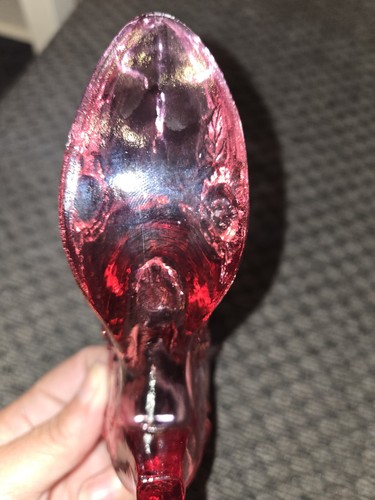 Vintage Fenton Pink Glass Cabbage Rose Slipper Shoe - photo 4
