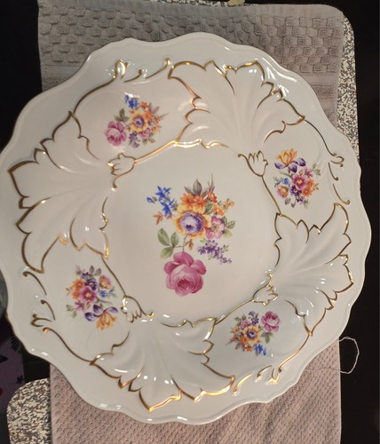 Vintage Weimar Porcelain Jutta Footed Cake Platter
