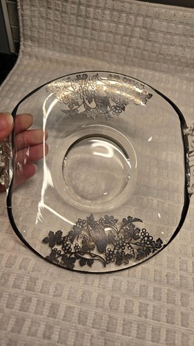 Vintage Silver City Glass Sterling Silver Overlay Plate - photo 2