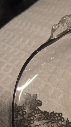 Vintage Silver City Glass Sterling Silver Overlay Plate - photo 5
