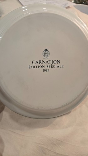 Vintage 1984 Royal Worcester Carnation Sugar Pie Dish - photo 3