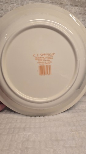 Vintage C.E. Springer "Crab Meat Quiche" Recipe Ceramic Pie Plat - photo 2