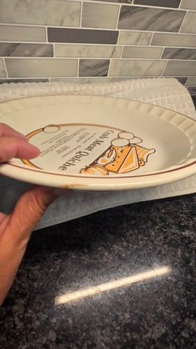 Vintage C.E. Springer "Crab Meat Quiche" Recipe Ceramic Pie Plat - photo 4