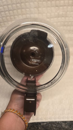 Vintage Pyrex France Glass Teapot / Coffee Carafe - Dark Brown H - photo 2