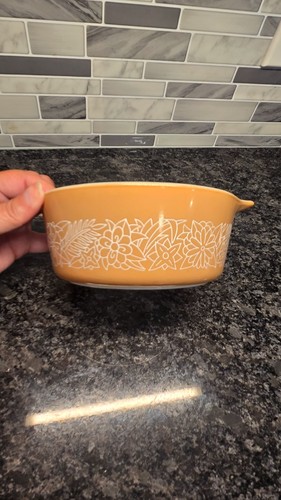 Vintage Pyrex BAJA Yellow Orange Cinderella Mixing Bowl #472-B