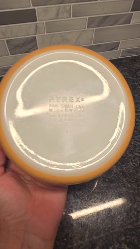 Vintage Pyrex BAJA Yellow Orange Cinderella Mixing Bowl #472-B - photo 2