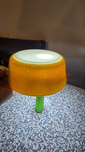 Vintage Pyrex BAJA Yellow Orange Cinderella Mixing Bowl #472-B - photo 5