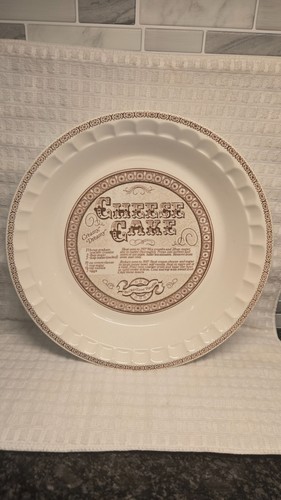 Royal China Co. "Creamy Dreamy" Cheesecake recipe pie plate