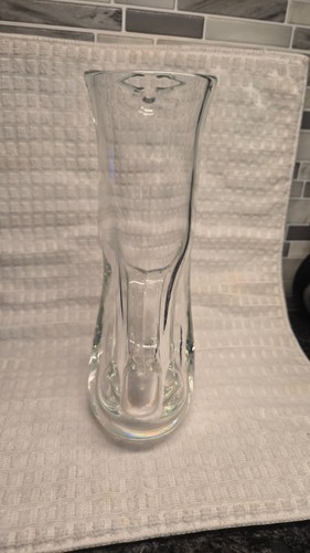Vintage Hand Blown Clear Glass Donut Hole Pitcher Carafe - photo 3