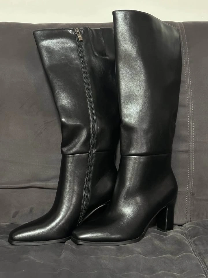 NEW Black Knee-High Boots — Wide Calf — Women’s Size 8 — NWOT - photo 2